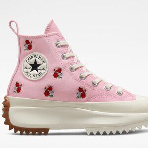 Converse - Converse Run Star Hike Platform  Embroidered Floral Sunrise Pink